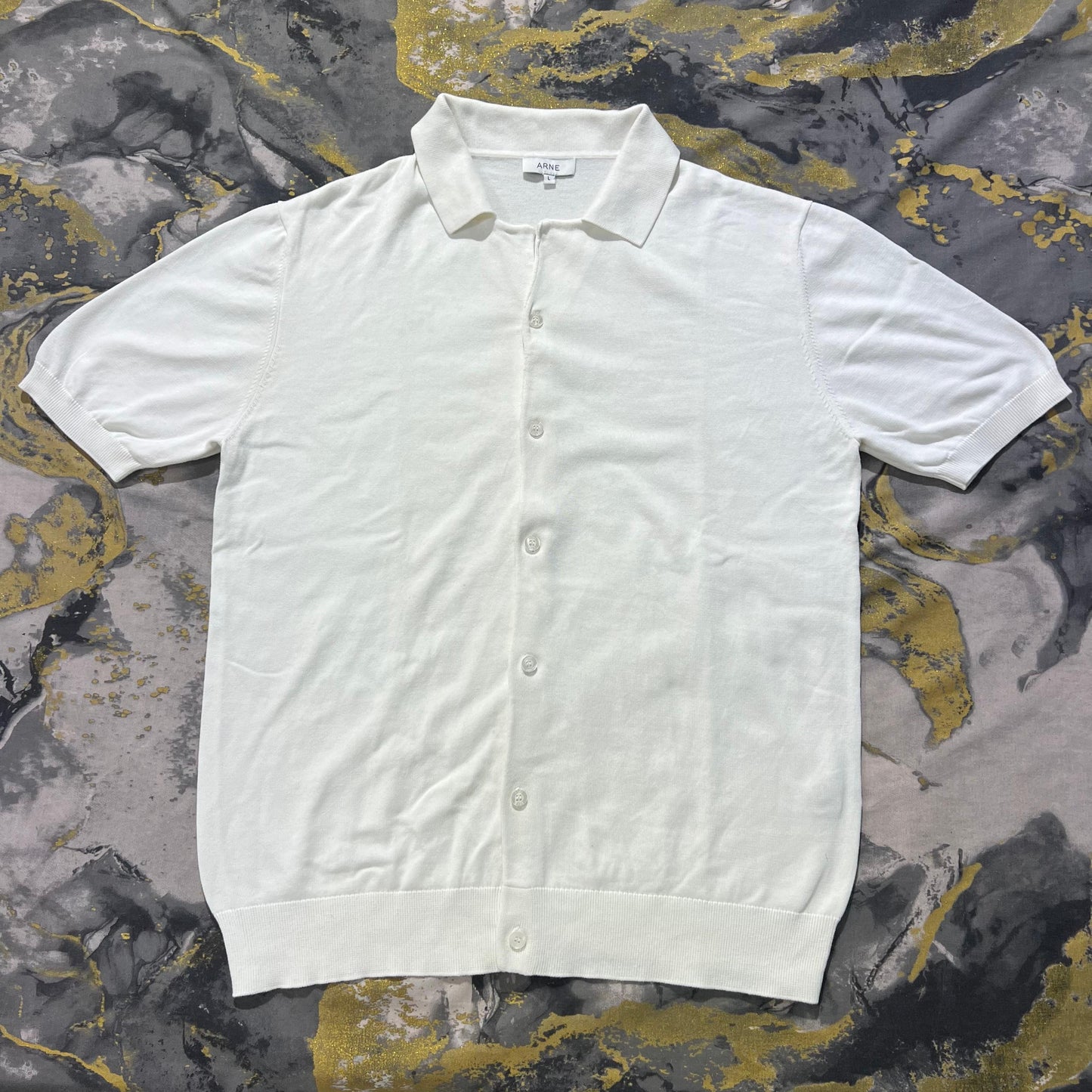 Pearl White Button Down